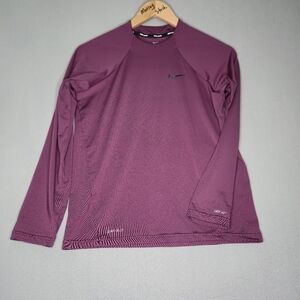 Nike Long Sleeve Hydro Rash Guard UPF40+ Dusty Rose Swim Shirt Size S